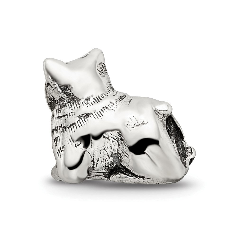 Sterling Silver Reflections Exotic Shorthair Cat Bead