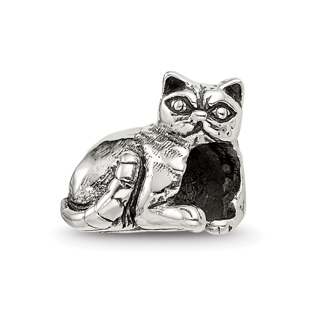 Sterling Silver Reflections Exotic Shorthair Cat Bead