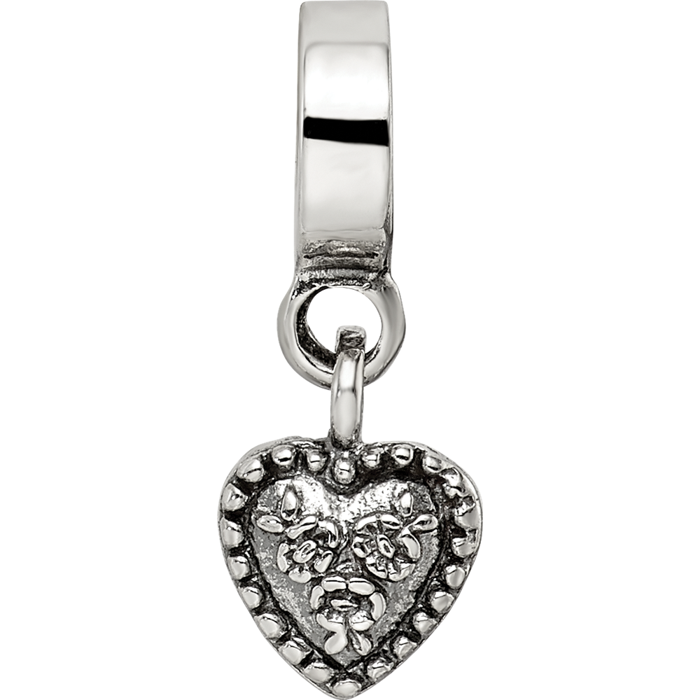 Sterling Silver Reflections Heart Dangle Bead