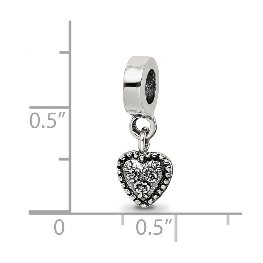 Sterling Silver Reflections Heart Dangle Bead