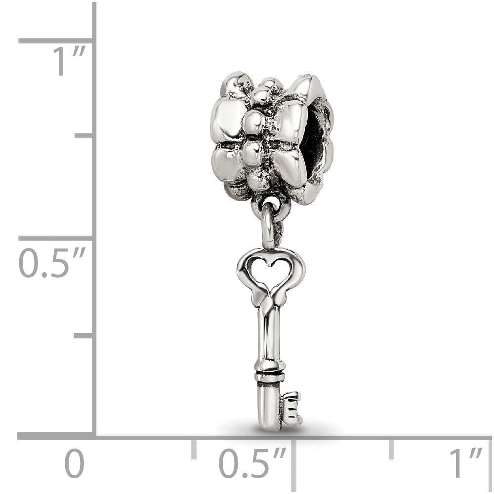 Sterling Silver Reflections Key Dangle Bead