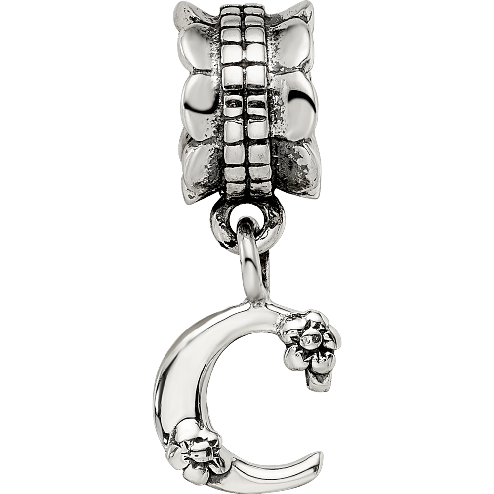 Sterling Silver Reflections Letter C Dangle Bead