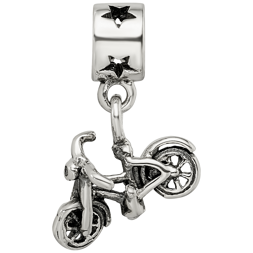 Kids Collection Sterling Silver Bicycle Dangle Reflections Bead