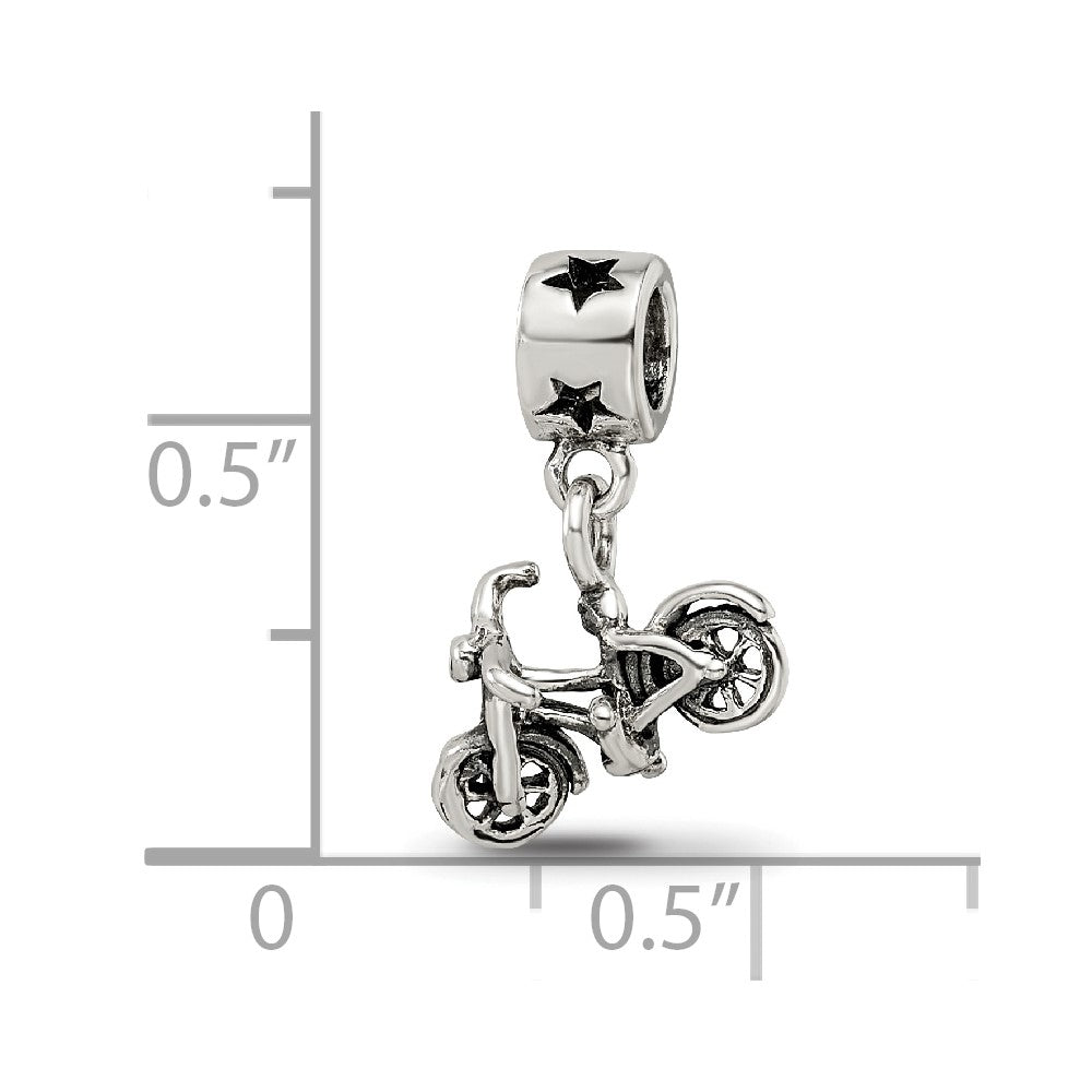 Kids Collection Sterling Silver Bicycle Dangle Reflections Bead