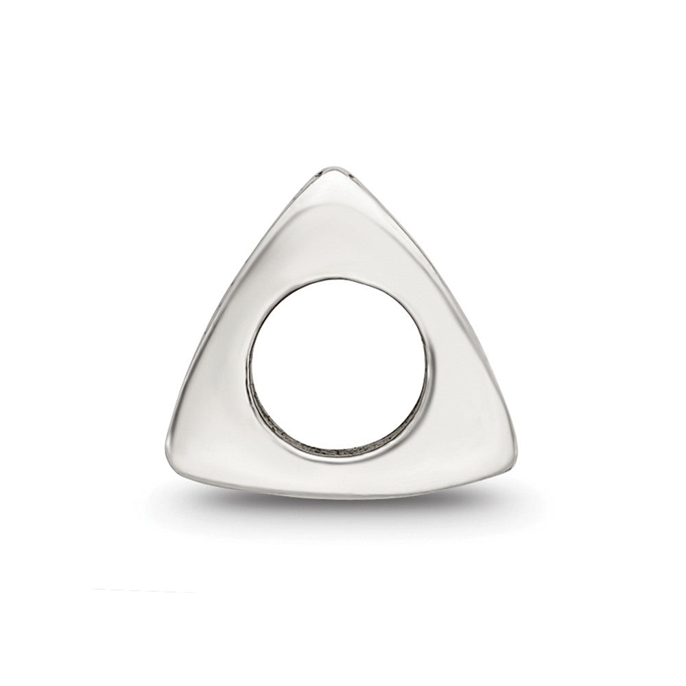 Sterling Silver Reflections Letter A Triangle Block Bead