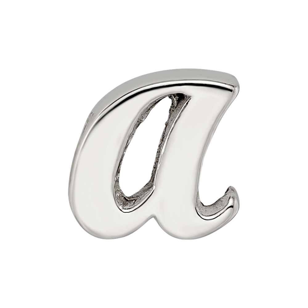 Sterling Silver Reflections Letter A Script Bead