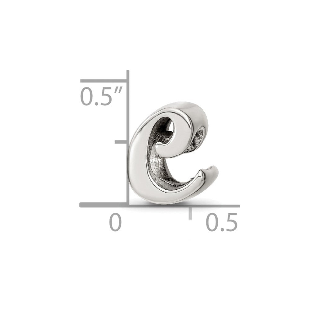 Sterling Silver Reflections Letter C Script Bead