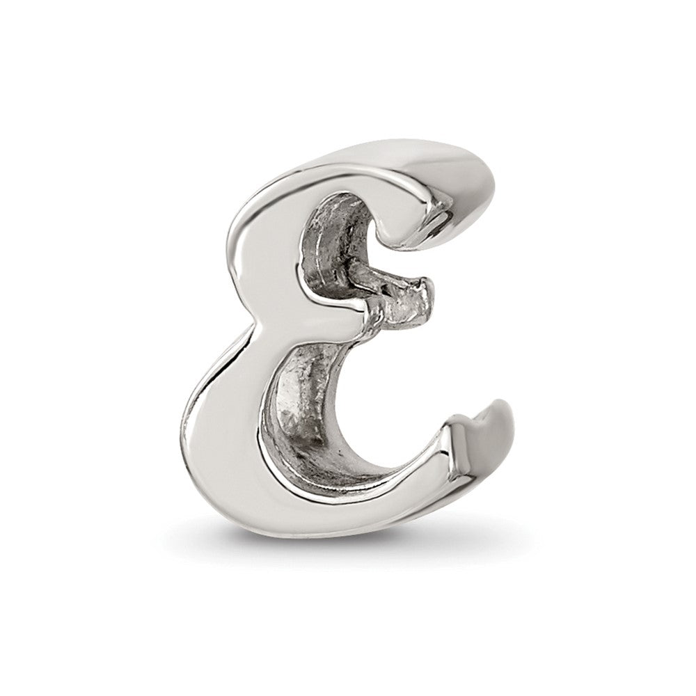 Sterling Silver Reflections Letter E Script Bead