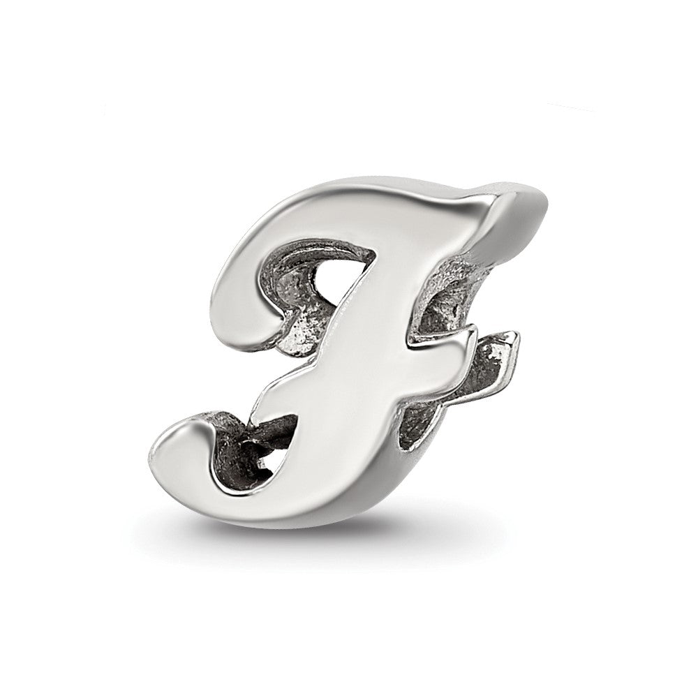 Sterling Silver Reflections Letter F Script Bead