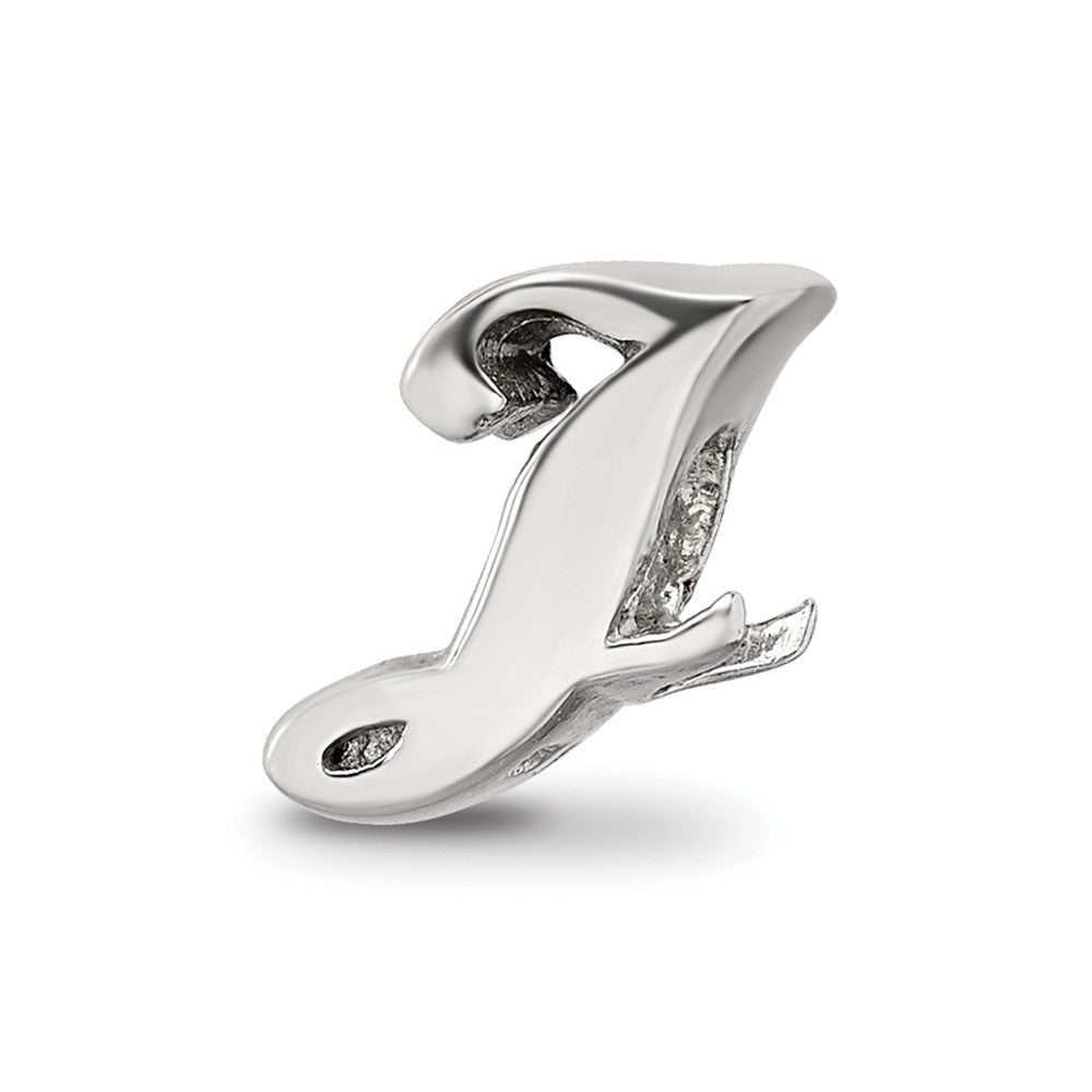 Sterling Silver Reflections Letter J Script Bead