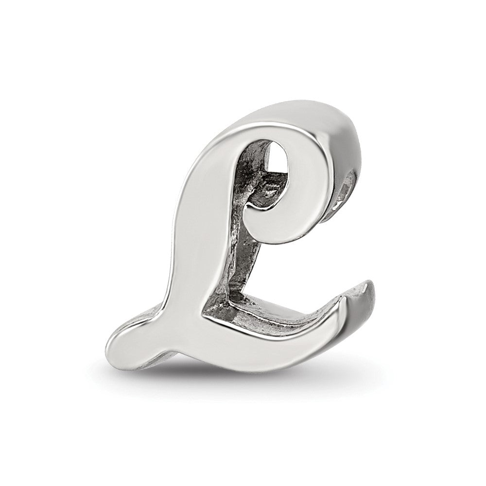 Sterling Silver Reflections Letter L Script Bead