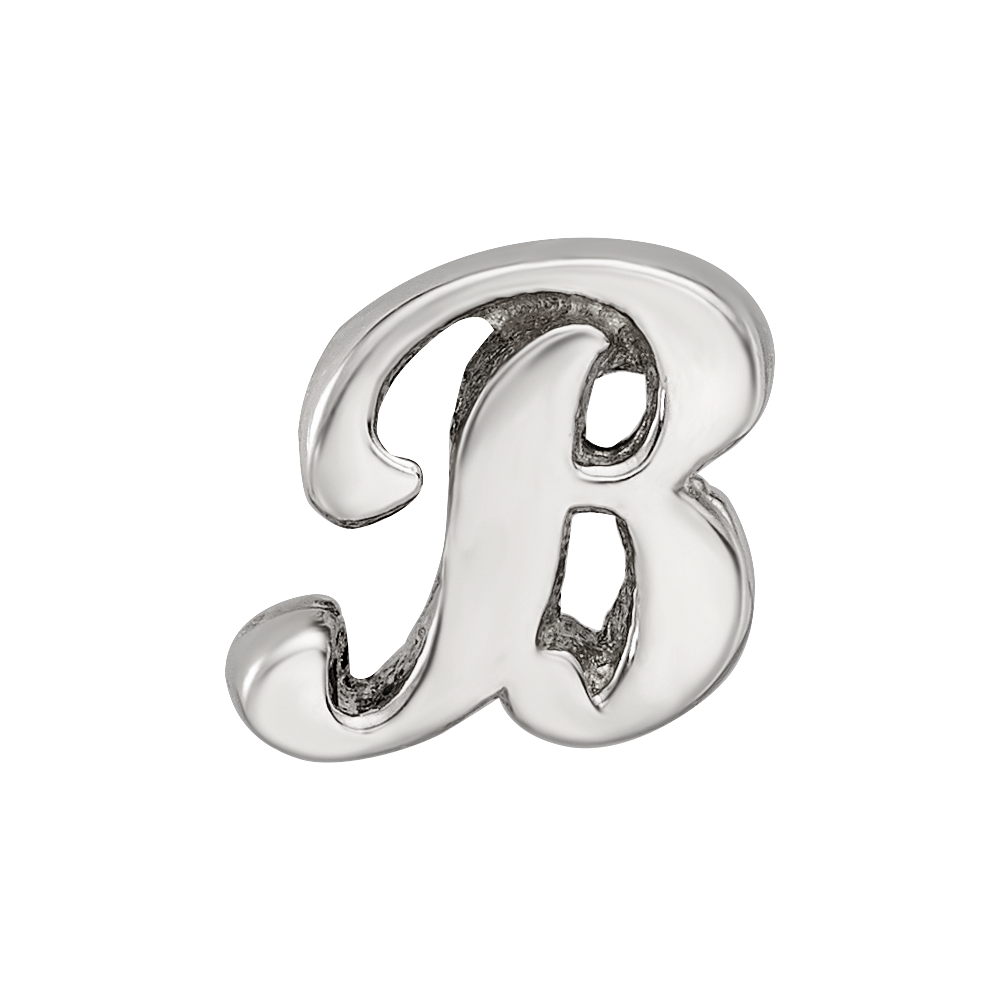 Sterling Silver Reflections Letter B Script Bead