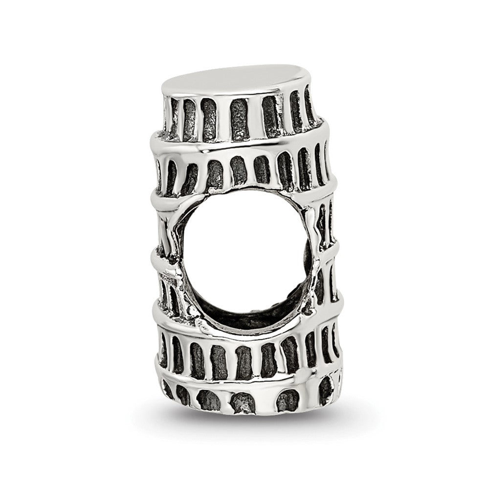 Sterling Silver Reflections Leaning Tower of Pisa Bead