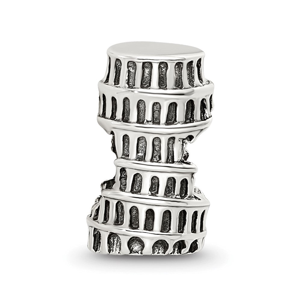 Sterling Silver Reflections Leaning Tower of Pisa Bead