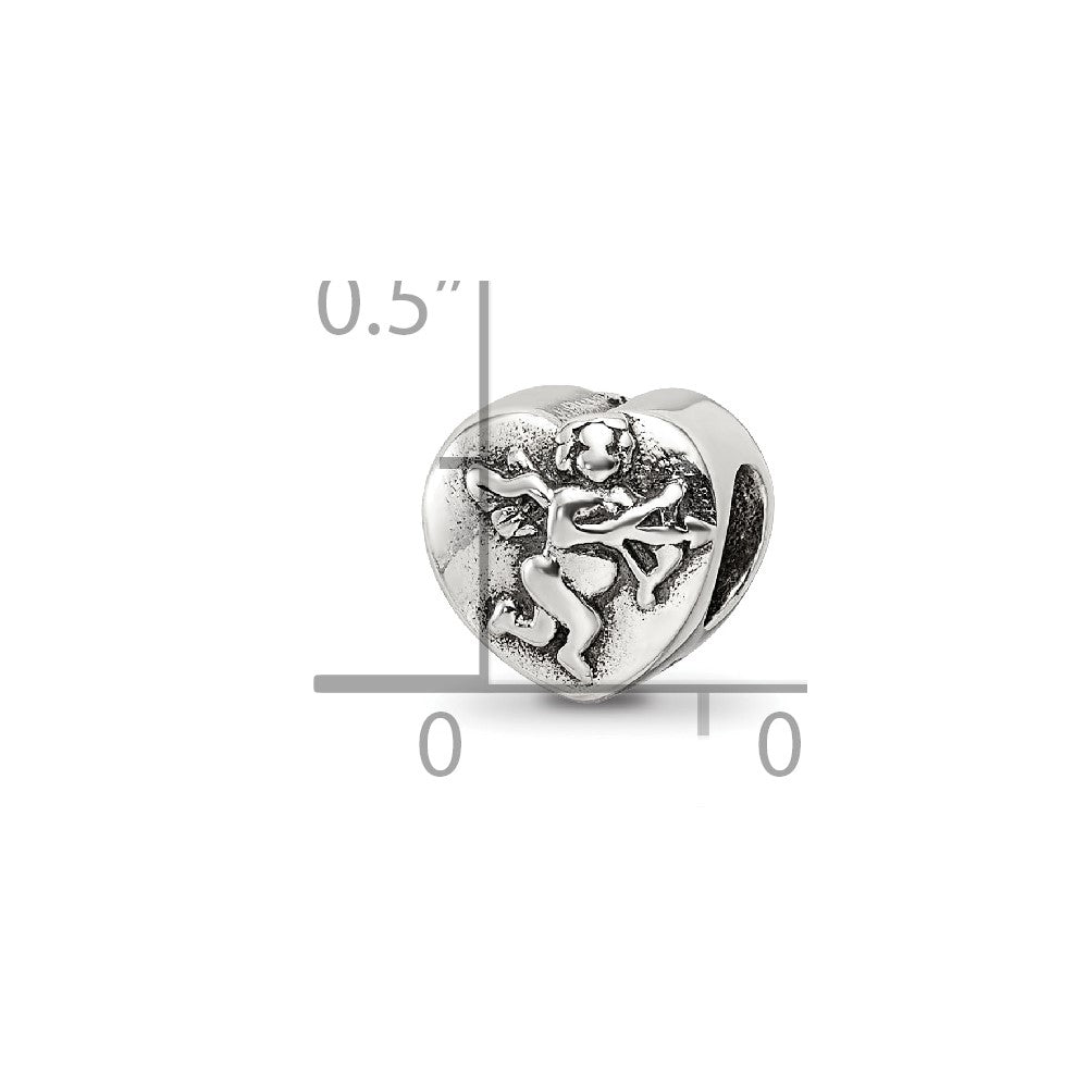 Sterling Silver Reflections Cupid Heart Bead