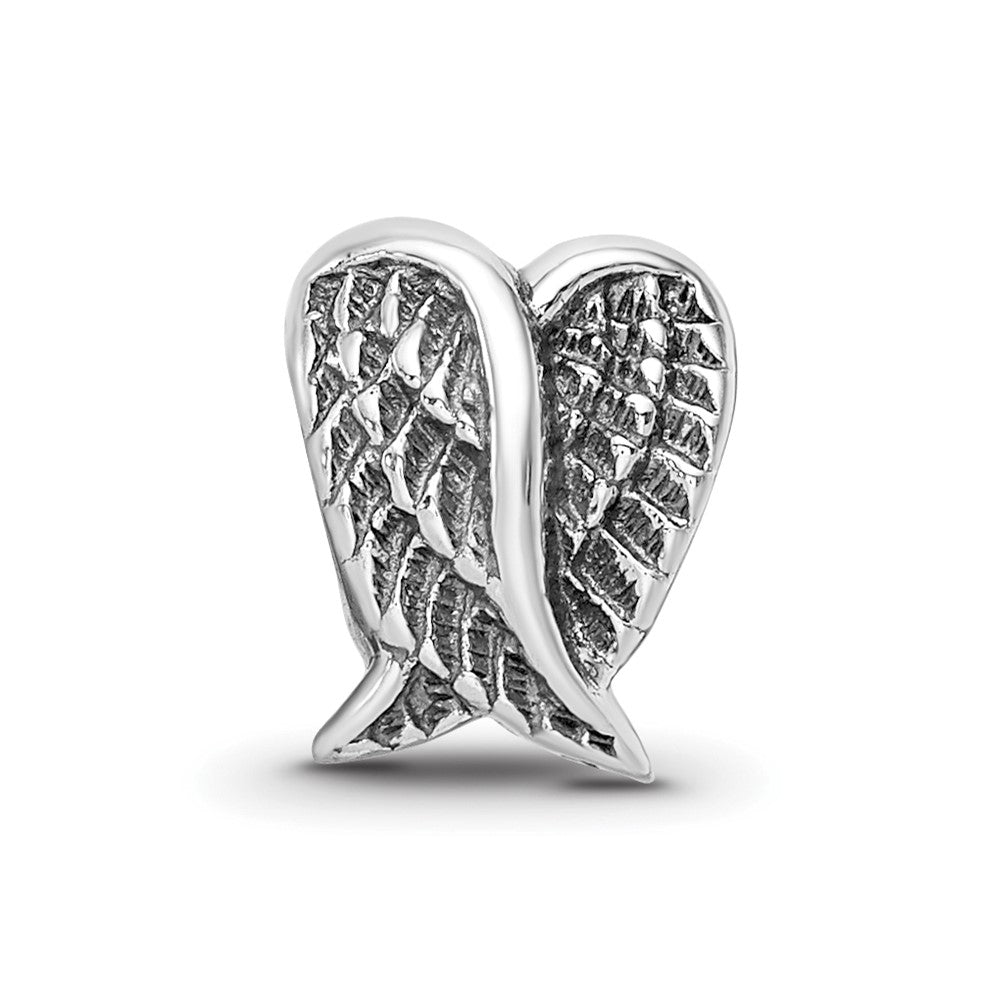 Sterling Silver Reflections Heart Shaped Wings Bead