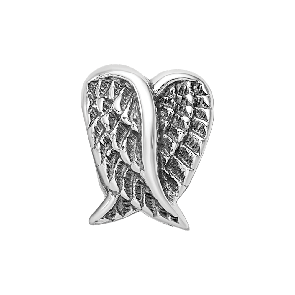 Sterling Silver Reflections Heart Shaped Wings Bead