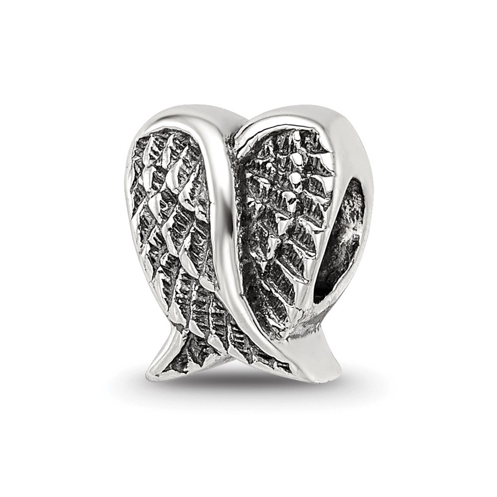 Sterling Silver Reflections Heart Shaped Wings Bead