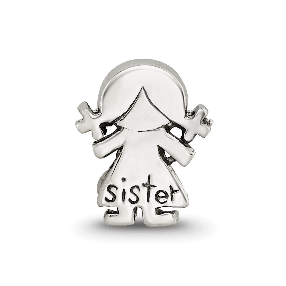 Sterling Silver Reflections Little Sister Girl Bead