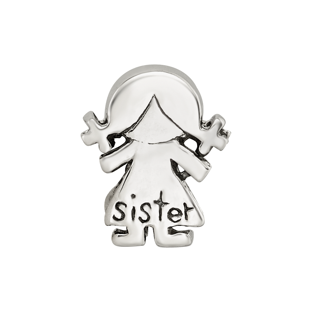 Sterling Silver Reflections Little Sister Girl Bead