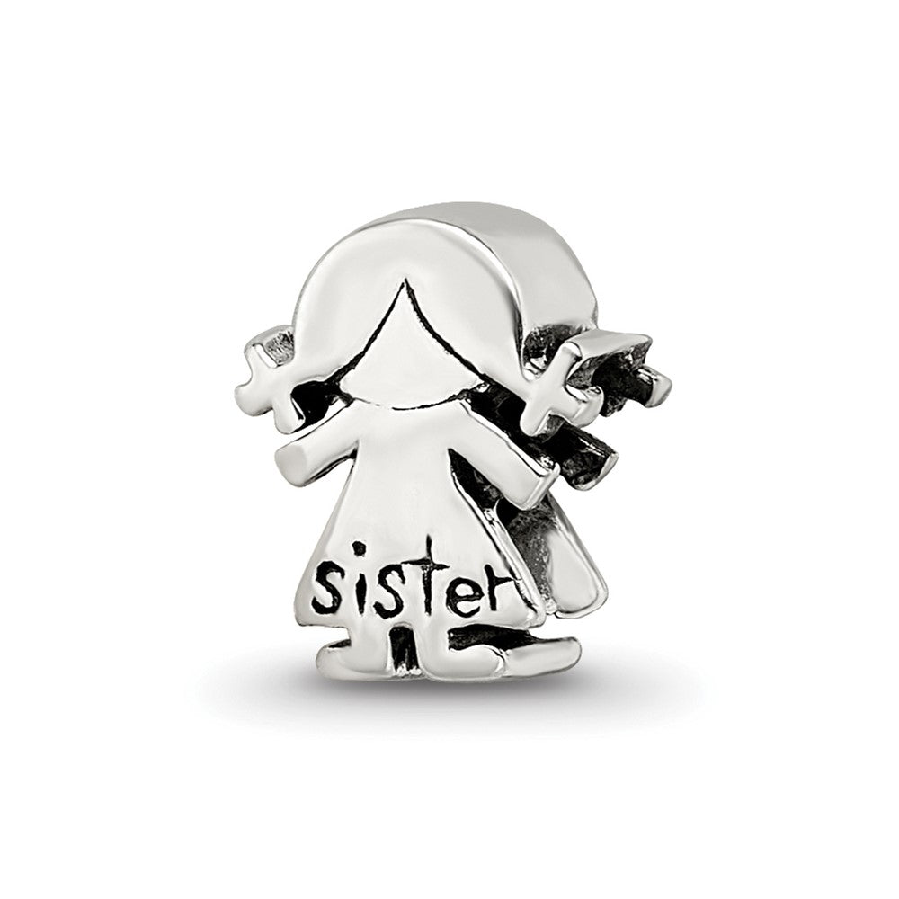 Sterling Silver Reflections Little Sister Girl Bead