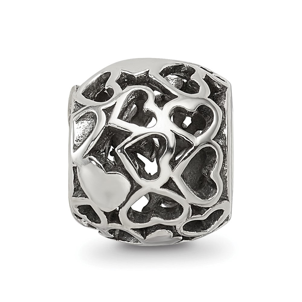 Sterling Silver Reflections Hearts Bali Bead