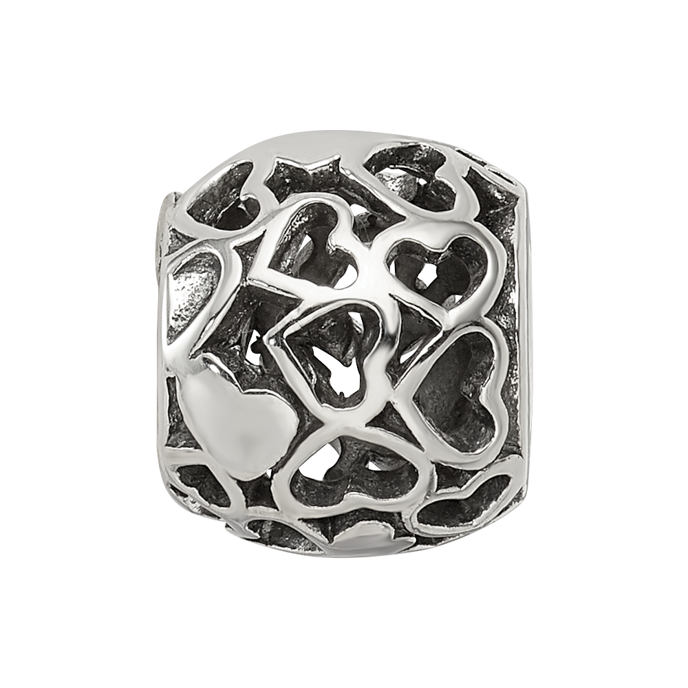 Sterling Silver Reflections Hearts Bali Bead