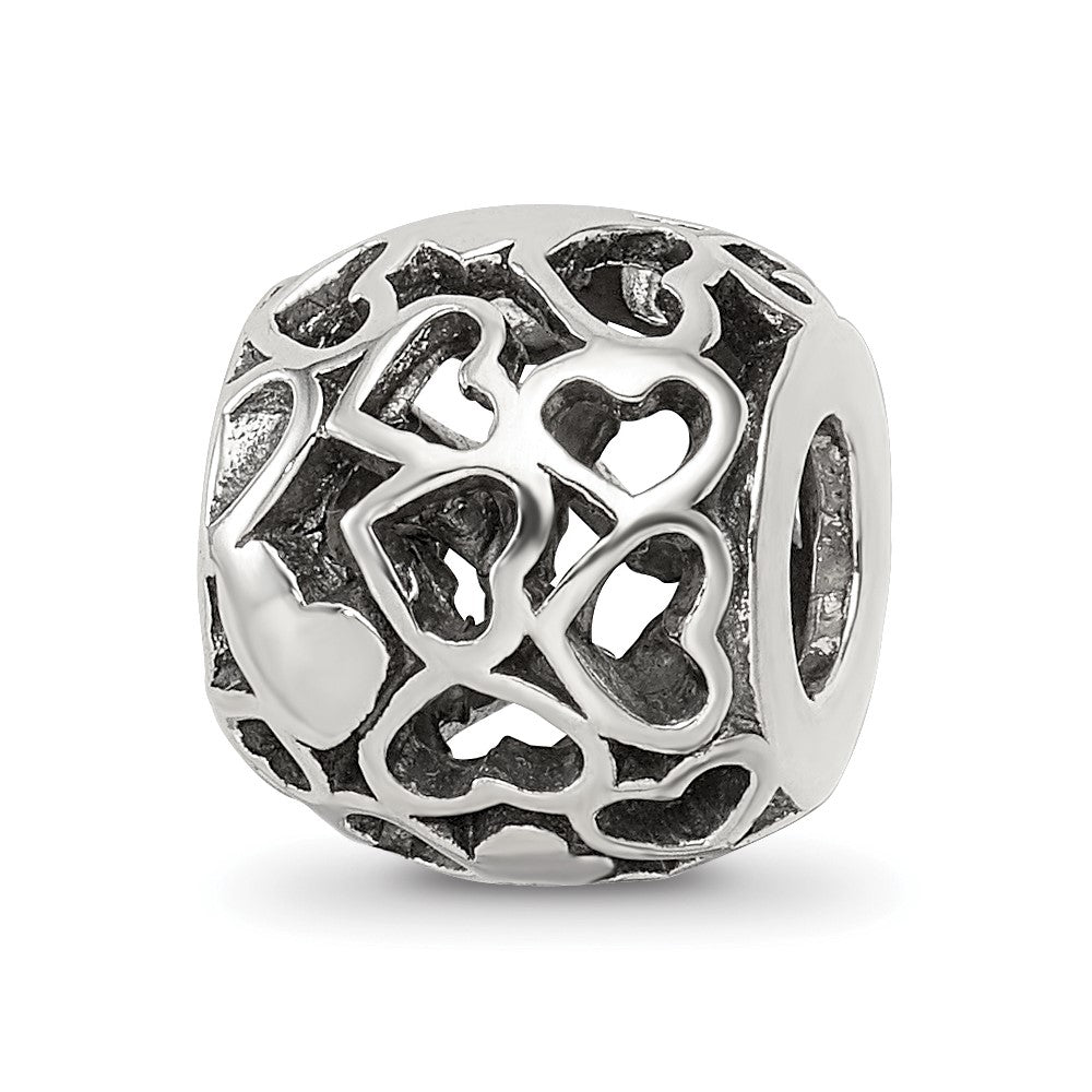 Sterling Silver Reflections Hearts Bali Bead