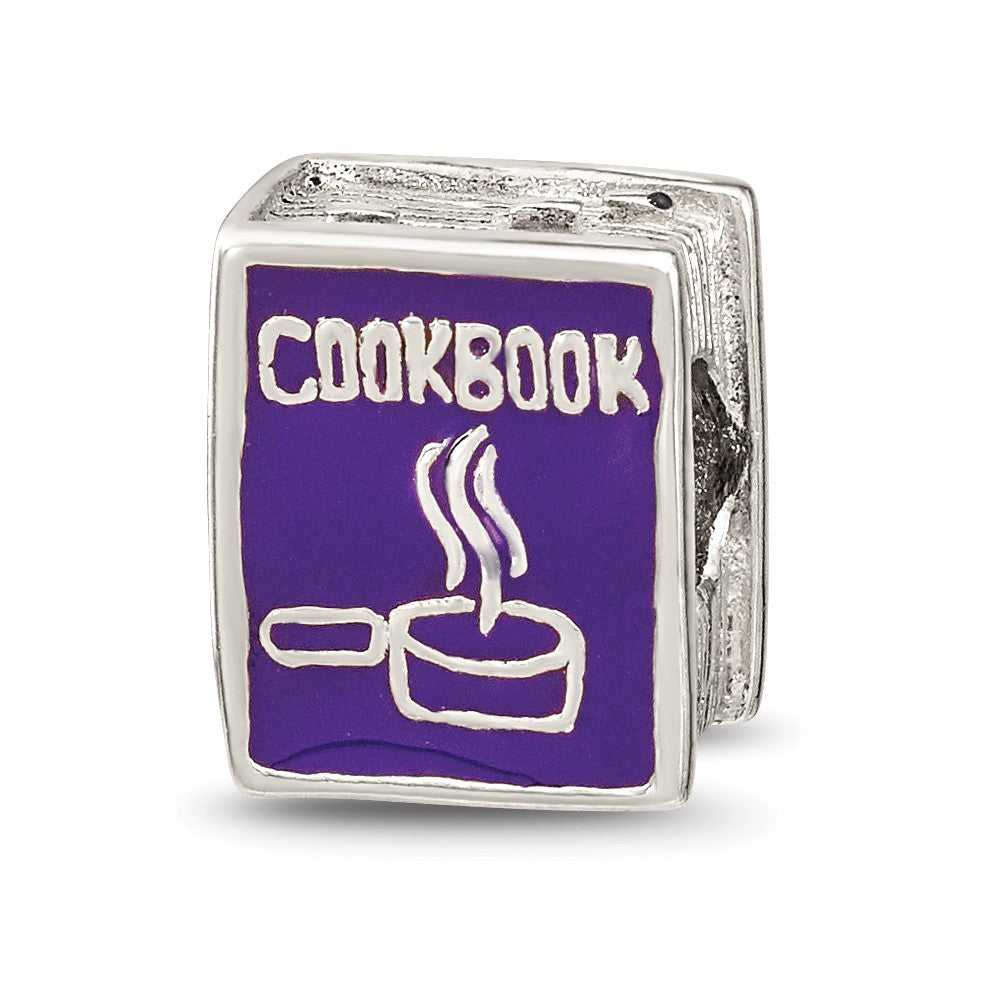 Sterling Silver Reflections Purple Enameled Cookbook Bead