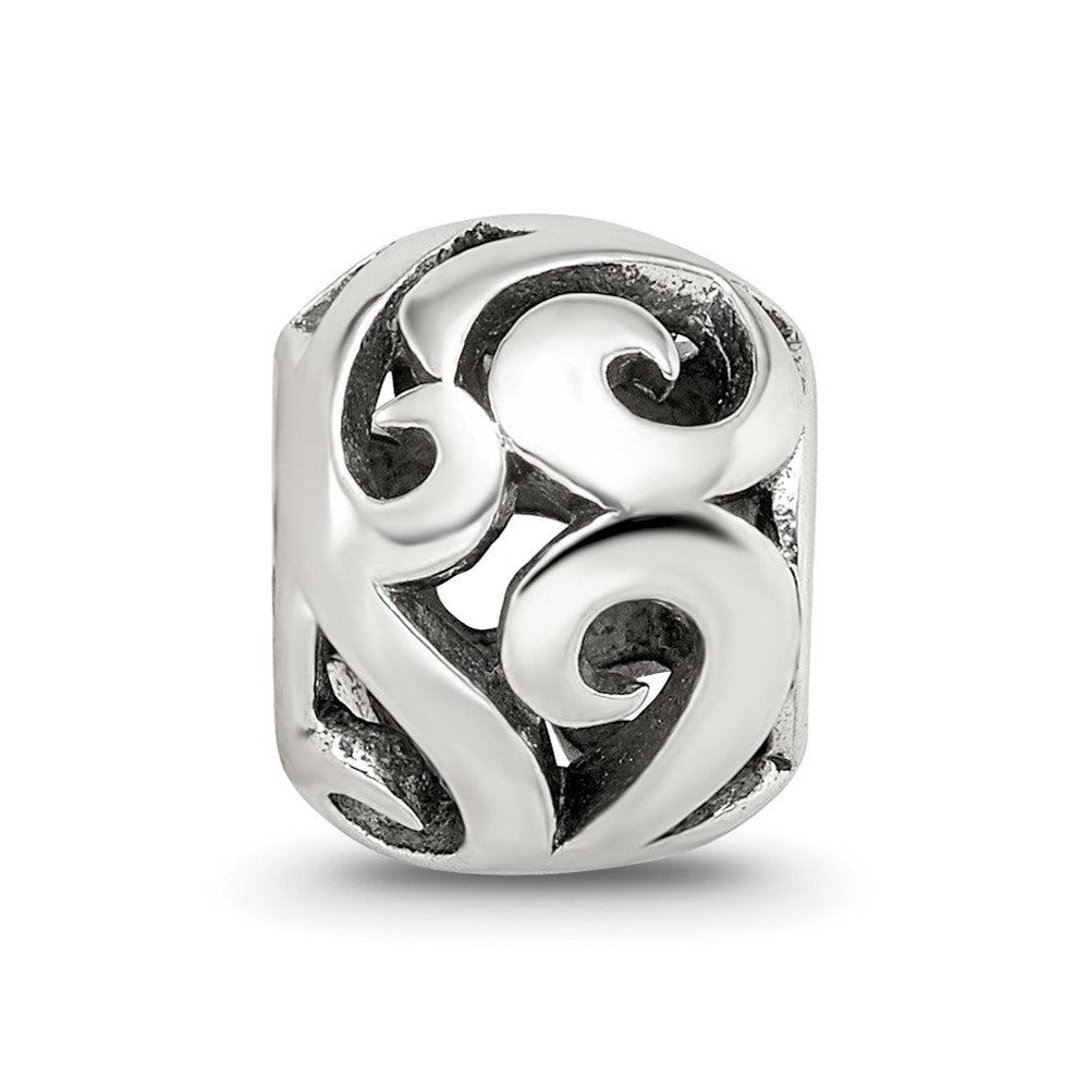 Sterling Silver Reflections Swirl Bali Bead