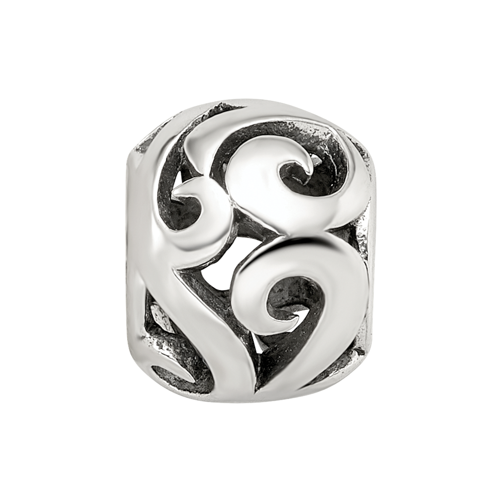 Sterling Silver Reflections Swirl Bali Bead