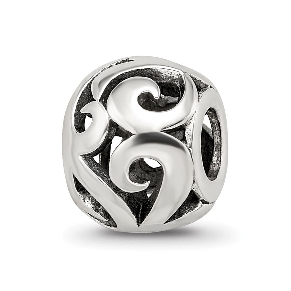 Sterling Silver Reflections Swirl Bali Bead