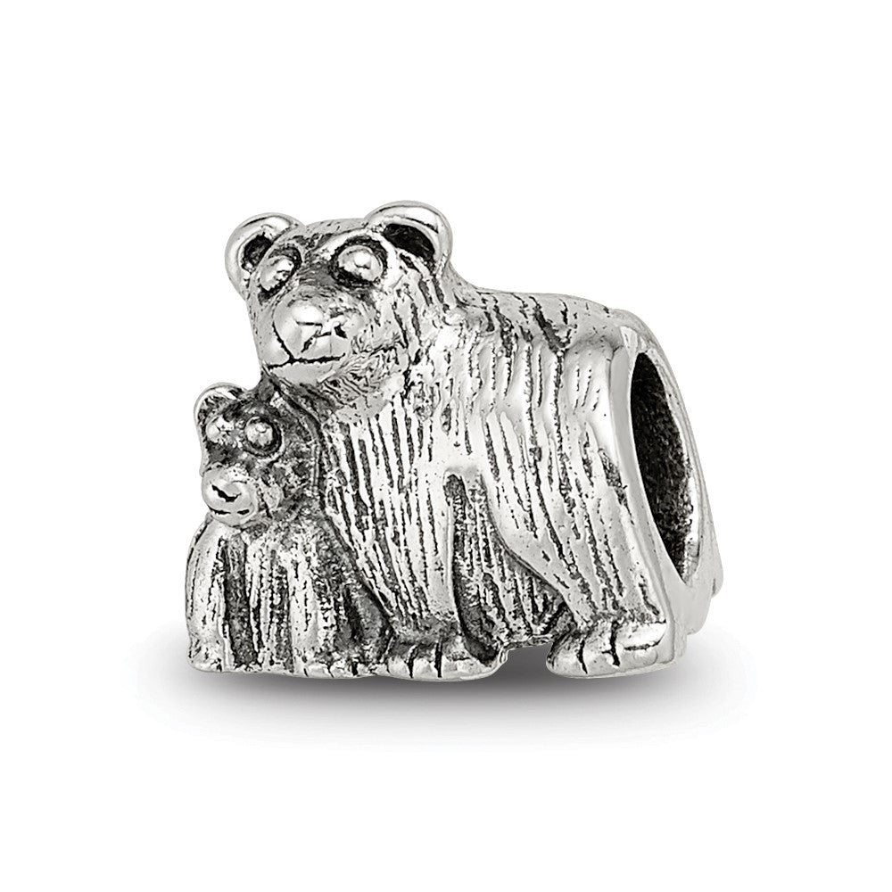 Sterling Silver Reflections Mama & Baby Bear Bead