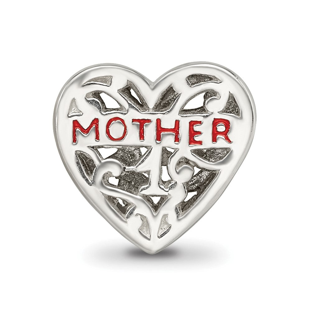 Sterling Silver Reflections Enameled Mother Bead