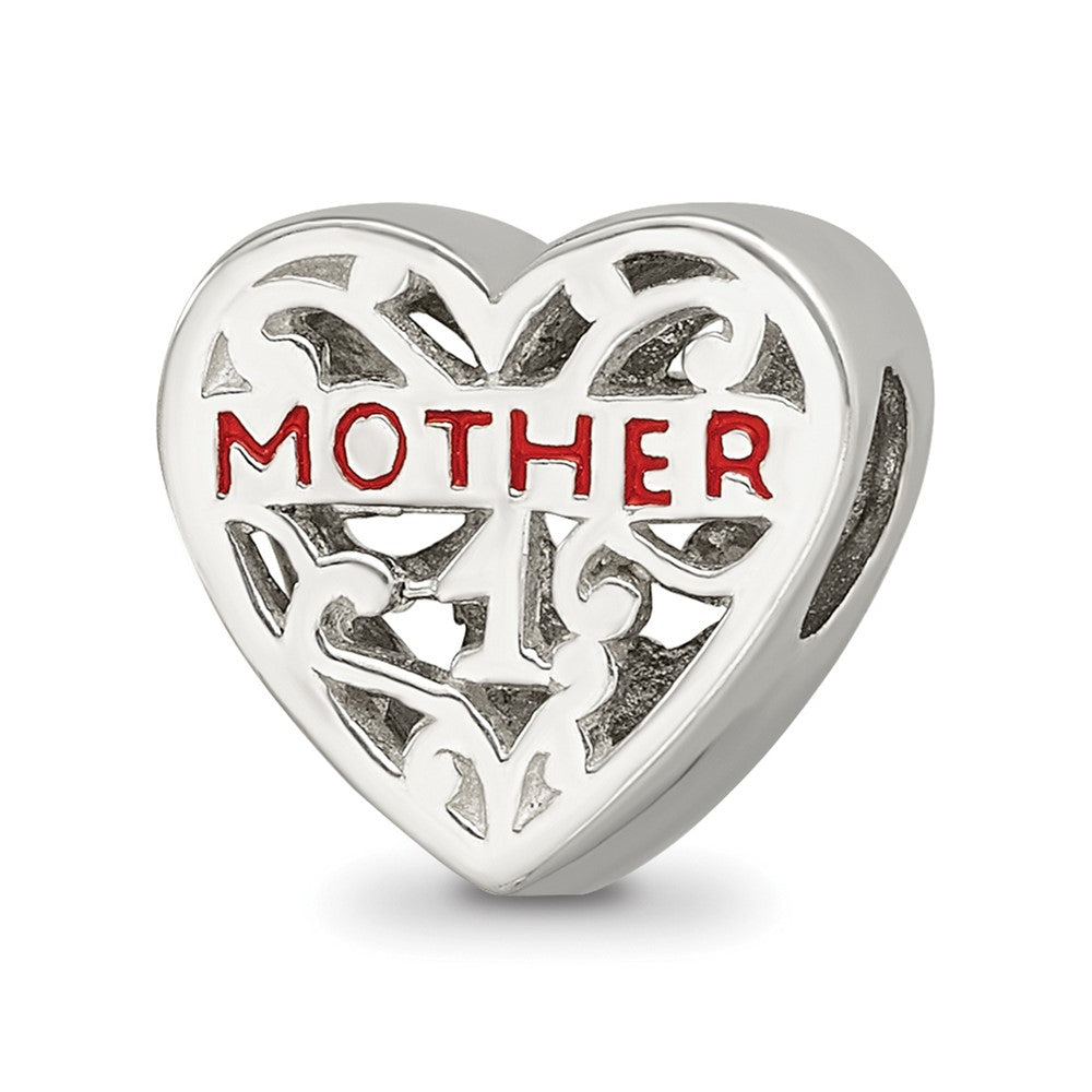 Sterling Silver Reflections Enameled Mother Bead