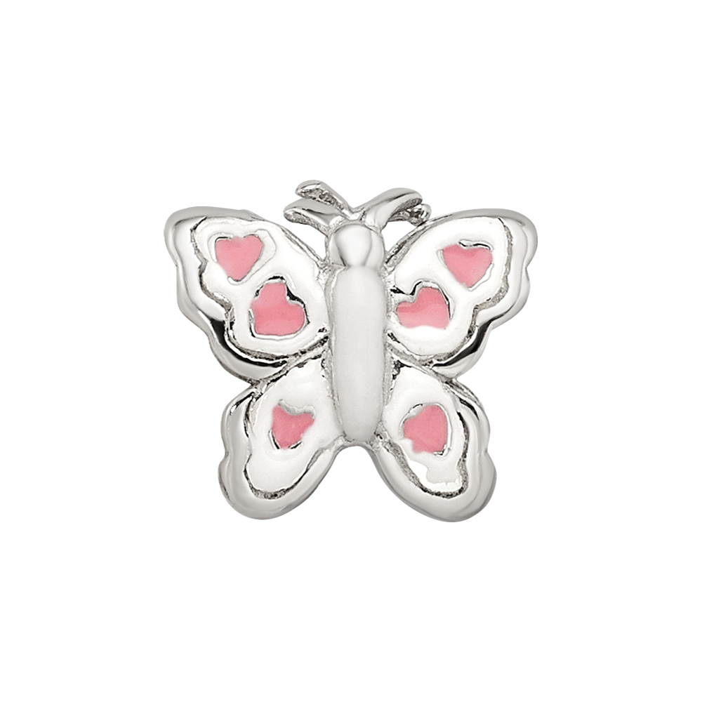 Sterling Silver Reflections Kids Enameled Butterfly Bead