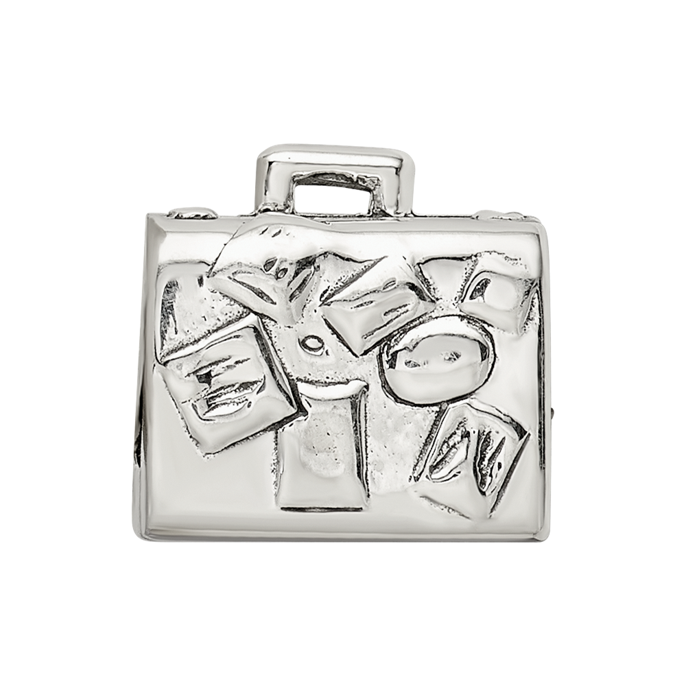 Sterling Silver Reflections Suitcase Bead