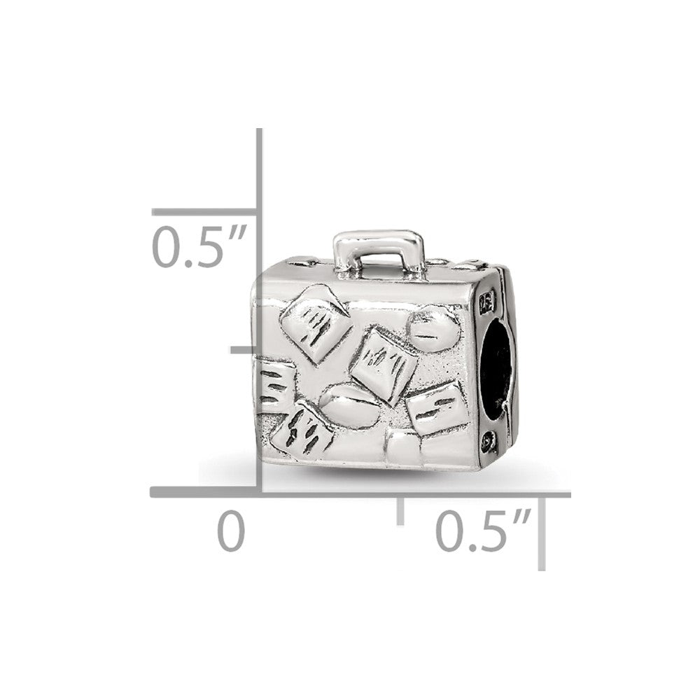 Sterling Silver Reflections Suitcase Bead