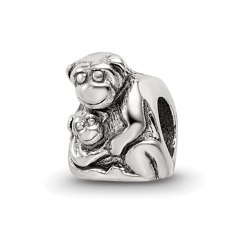 Sterling Silver Reflections Mama & Baby Monkey Bead