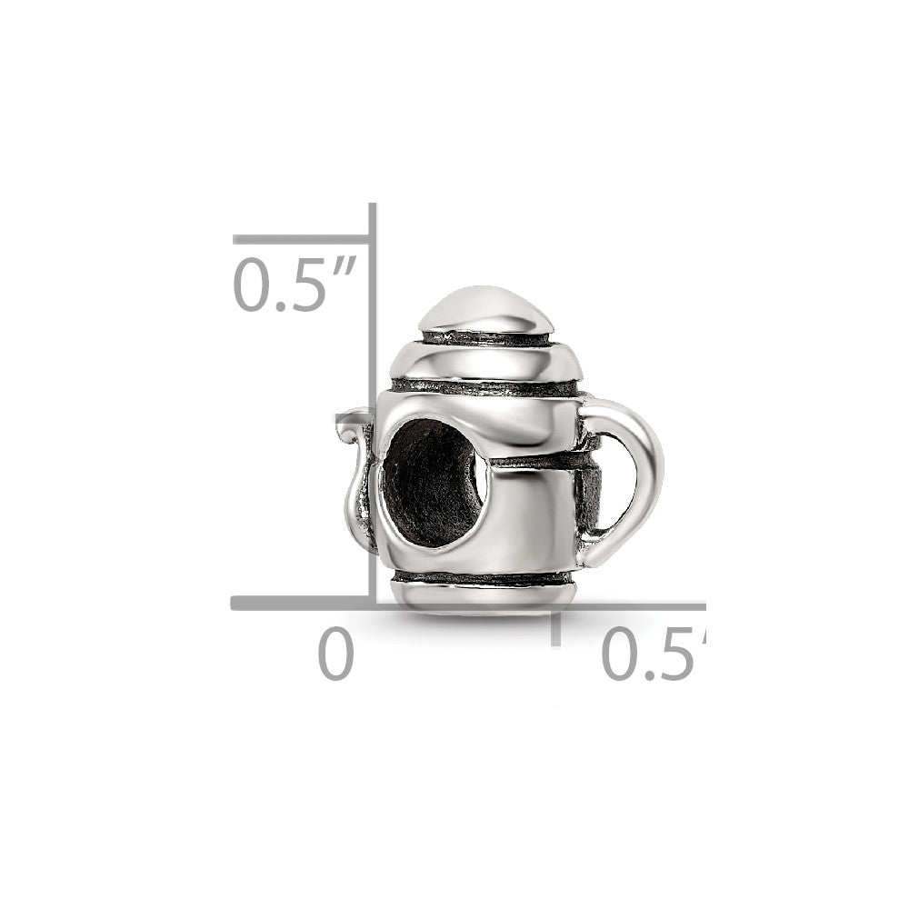 Sterling Silver Reflections Teapot Bead