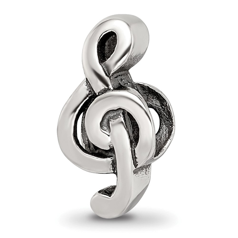 Sterling Silver Reflections Treble Clef Bead