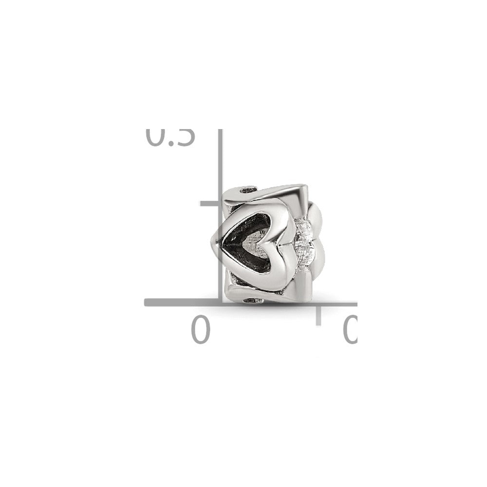 Sterling Silver Reflections Kids Hearts Bead