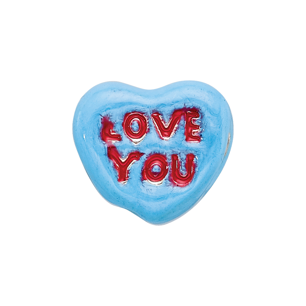 Sterling Silver Reflections Kids Love You Enameled Heart Bead