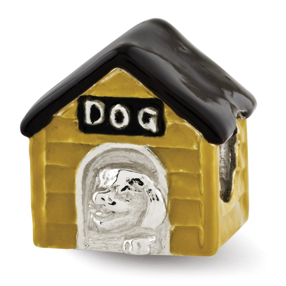 Sterling Silver Reflections Enameled Dog House Bead