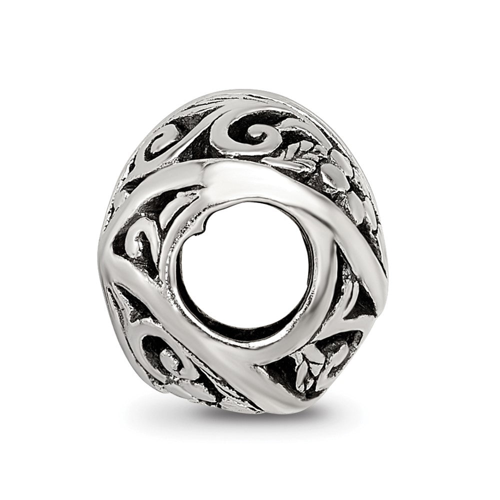 Sterling Silver Reflections Flowers & Vines Bali Bead