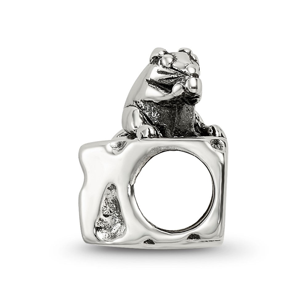 Sterling Silver Reflections Mouse on Cheese Bead