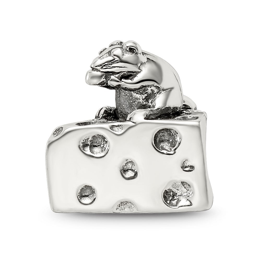 Sterling Silver Reflections Mouse on Cheese Bead