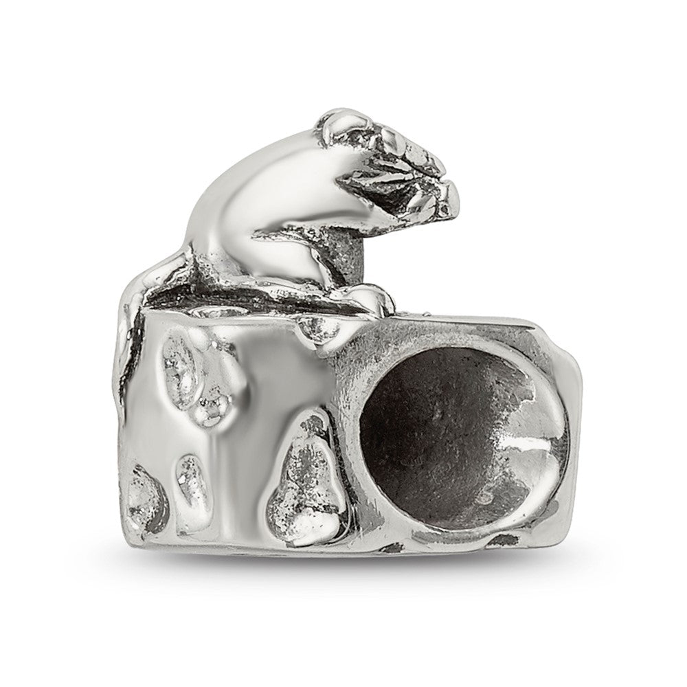 Sterling Silver Reflections Mouse on Cheese Bead