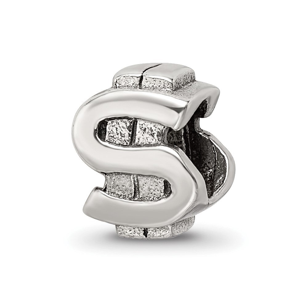 Sterling Silver Reflections Dollar Sign Bead