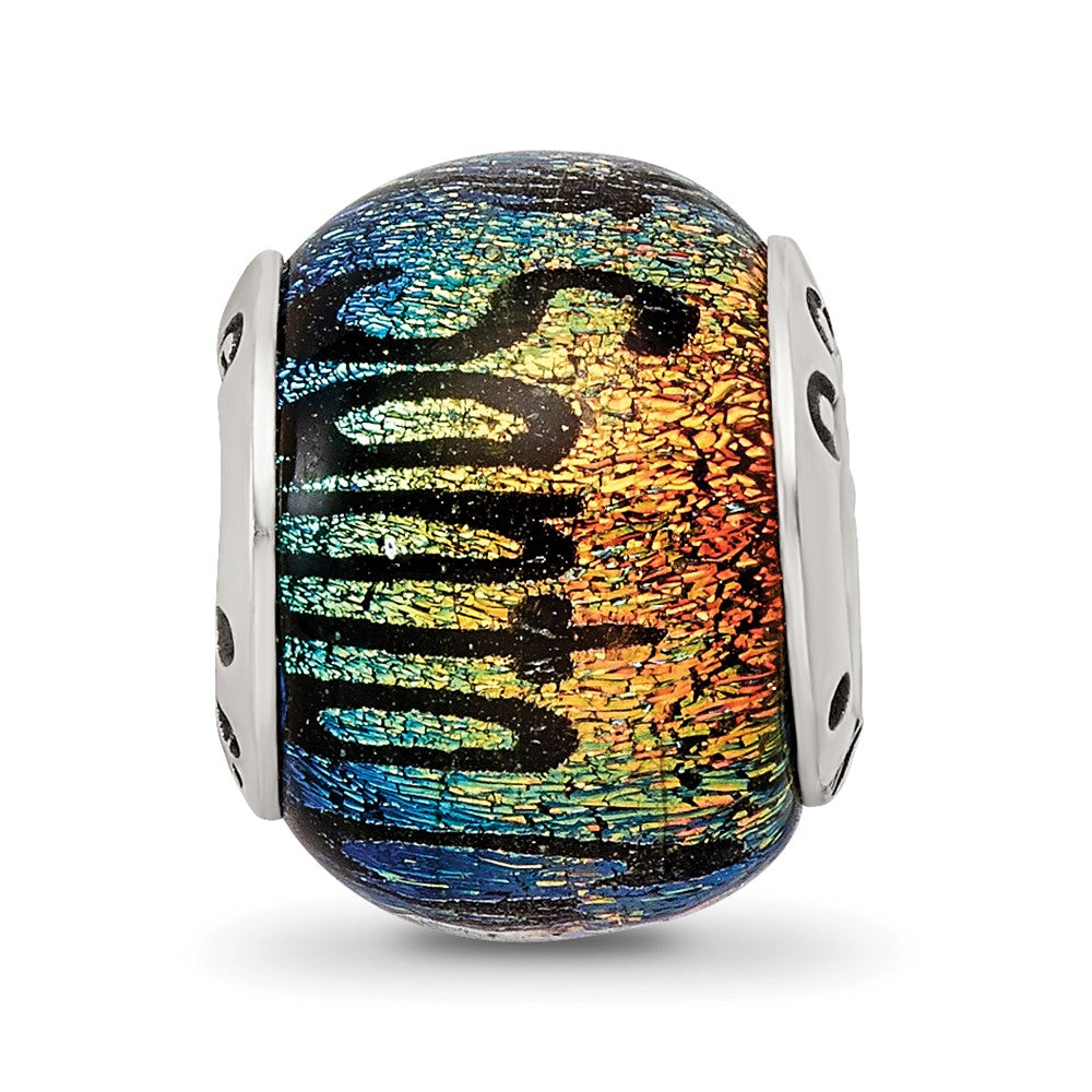 Sterling Silver Reflections Santa Cruz Dichroic Glass Bead